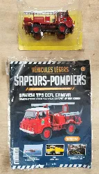 voiture miniature 1/43 hachette - véhicule de pompier saviem tp 3 ccfl camiva