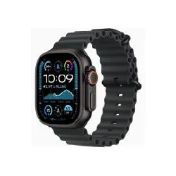 apple watch ultra 2 gps + cellular 49 mm boîtier en titane noir avec bracelet ocean noir