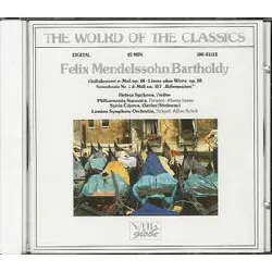 cd felix mendelssohn - bartholdy - helena spitkova, philharmonia slavonica dirigent: alberto lizzio, sylvia capova, london symphon