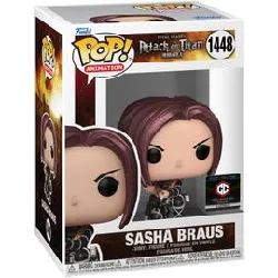 figurine funko! pop - l'attaque des titans (snk) n°1448 - sasha braus - métallique (73532)