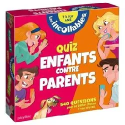 livre boîte quiz - incollables famille - enfants vs parents