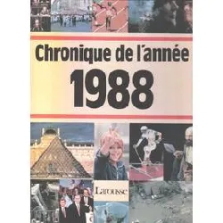 livre chronique de l'annee 1988