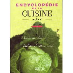 livre encyclopedie de la cuisine de a à z - vol 4