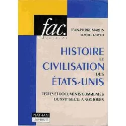 livre histoire et civilisation des etats - unis