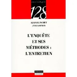 livre l'enquête et ses méthodes - l'entretien