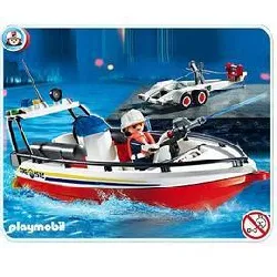 playmobil city action 4823 - bateau de pompier