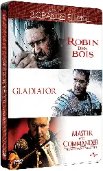 dvd coffret russell crowe: robin des bois ; gladiator ; master and commander